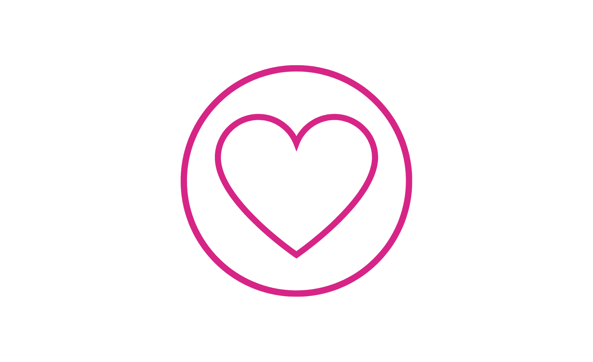 Pictogram van cirkel met hart