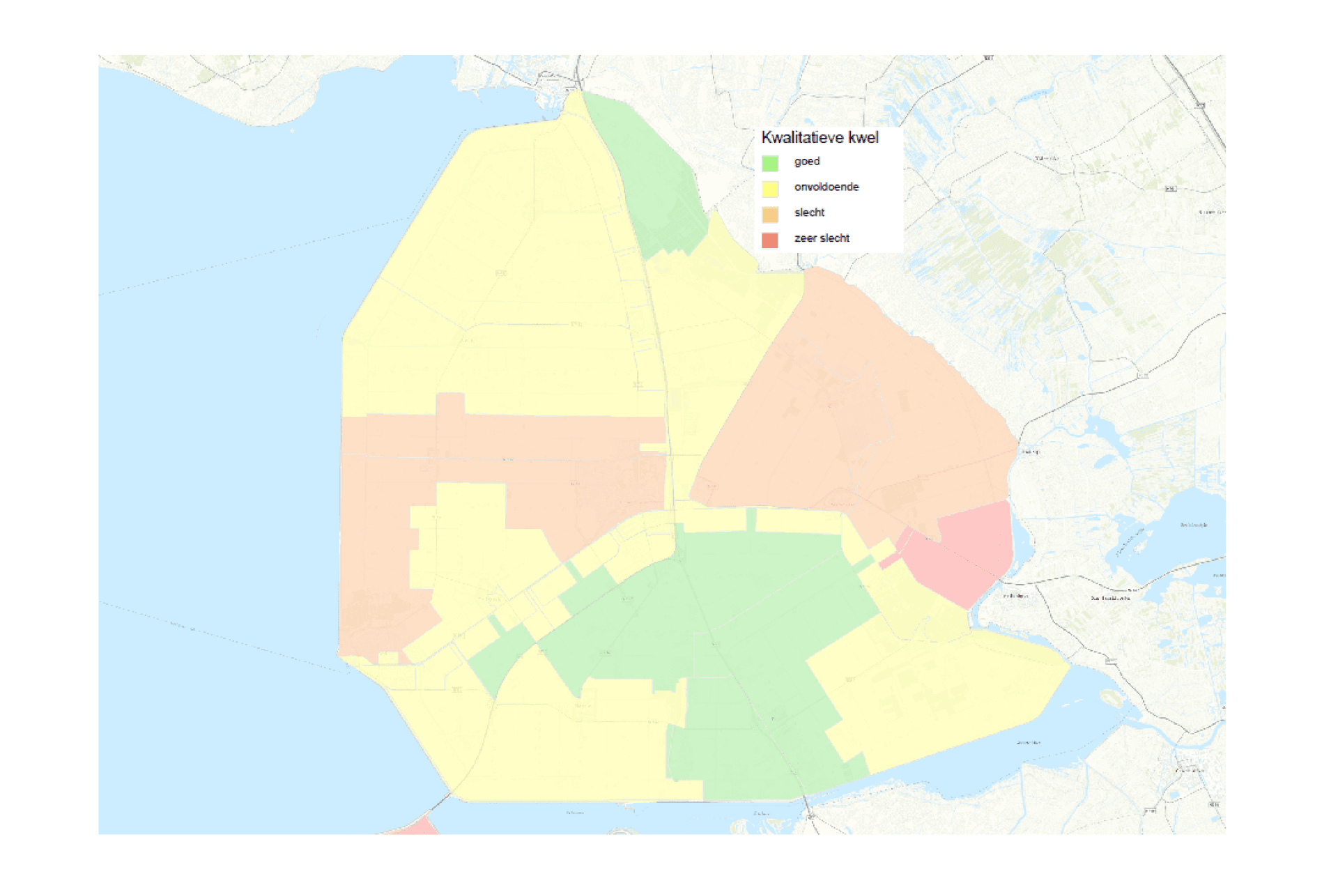 Kaart kwelkwaliteit Noordoostpolder
